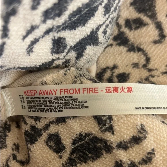 FP Movement by Free People Black and Cream Patterned Sweatshirt - Picture 9 of 9